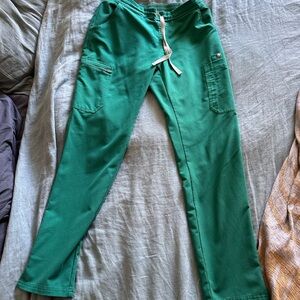 Figs Kade Hunter Green Cargo Scrubs